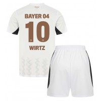 Bayer Leverkusen Florian Wirtz #10 Bortaställ Barn 2024-25 Korta ärmar (+ Korta byxor)